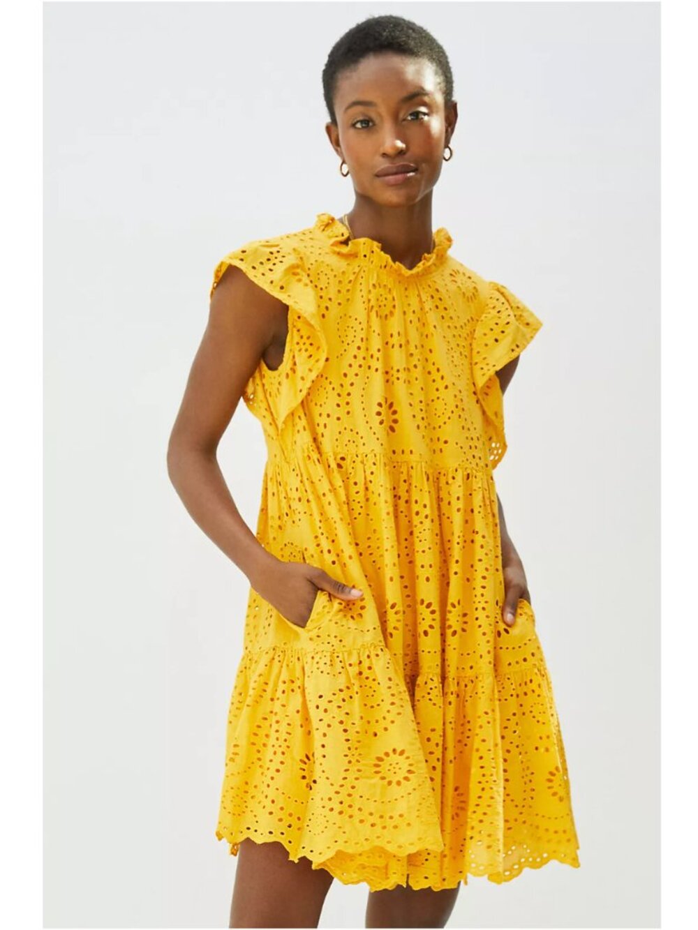 Anthropologie En Saison Isabetta Eyelet Mini Dress